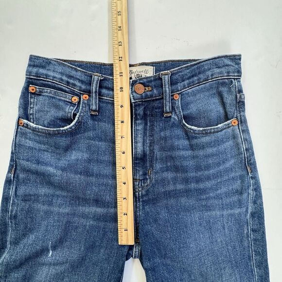 Madewell The High Rise Slim Crop Boyjean Denim Jeans in Medium Wash Womens 25 - Picture 11 of 12